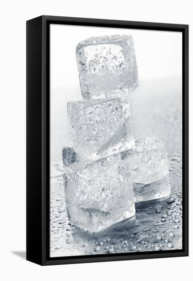 Ice Cubes in a Pile-Kröger and Gross-Framed Premier Image Canvas