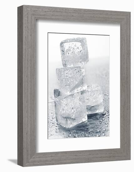 Ice Cubes in a Pile-Kröger and Gross-Framed Photographic Print