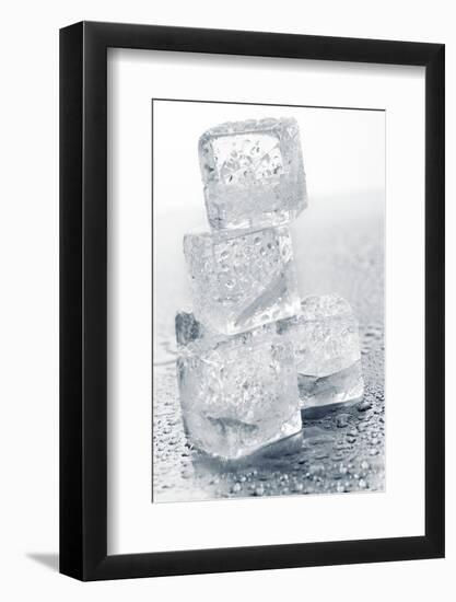 Ice Cubes in a Pile-Kröger and Gross-Framed Photographic Print