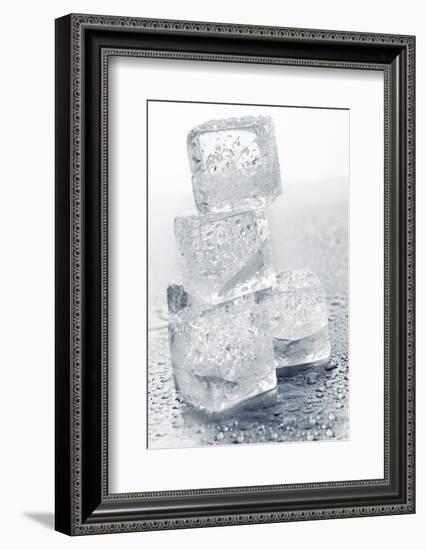 Ice Cubes in a Pile-Kröger and Gross-Framed Photographic Print