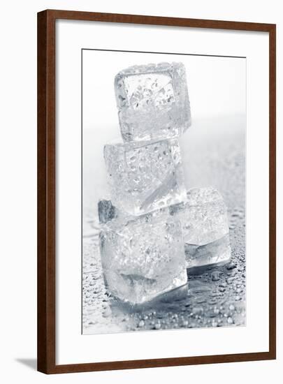 Ice Cubes in a Pile-Kröger and Gross-Framed Photographic Print
