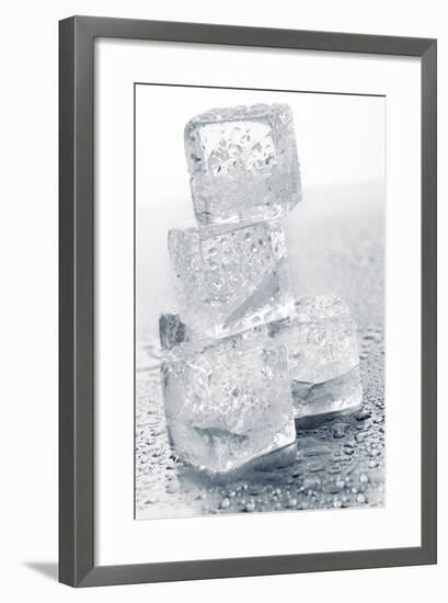 Ice Cubes in a Pile-Kröger and Gross-Framed Photographic Print