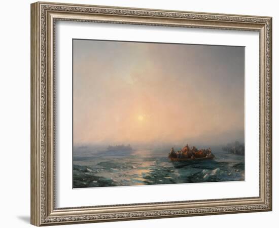 Ice Drifting on the Dnieper River, 1872-Ivan Konstantinovich Aivazovsky-Framed Giclee Print