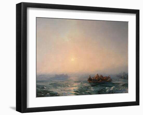 Ice Drifting on the Dnieper River, 1872-Ivan Konstantinovich Aivazovsky-Framed Giclee Print