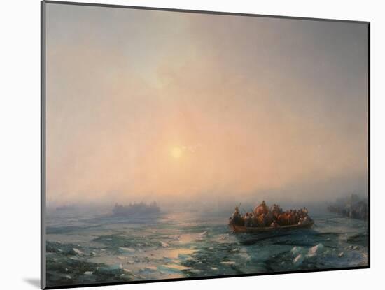 Ice Drifting on the Dnieper River, 1872-Ivan Konstantinovich Aivazovsky-Mounted Giclee Print