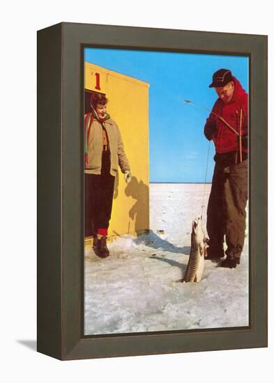 Ice Fishing-null-Framed Stretched Canvas