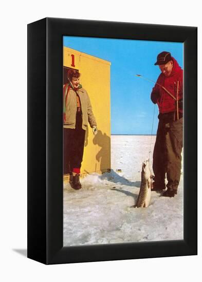 Ice Fishing-null-Framed Stretched Canvas