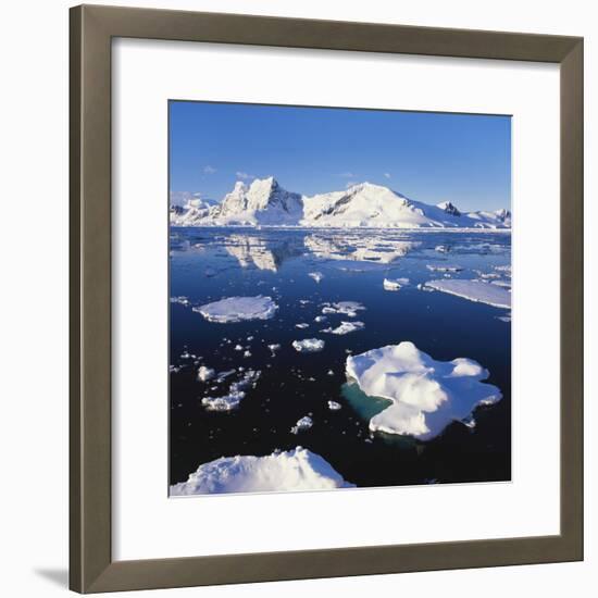 Ice Floe on the Antarctic Peninsula-Geoff Renner-Framed Photographic Print