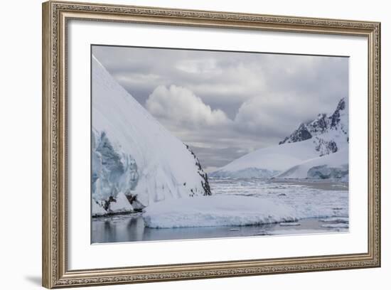 Ice Floes Choke the Waters of the Lemaire Channel, Antarctica, Polar Regions-Michael Nolan-Framed Photographic Print