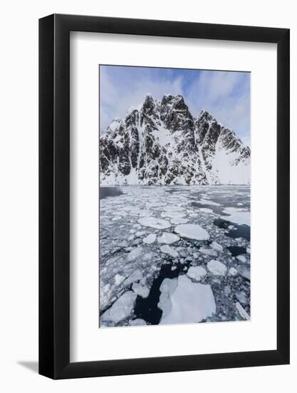 Ice Floes Choke the Waters of the Lemaire Channel, Antarctica, Polar Regions-Michael Nolan-Framed Photographic Print