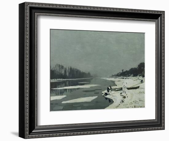 Ice Floes on the Seine at Bougival, Around 1867-Claude Monet-Framed Giclee Print