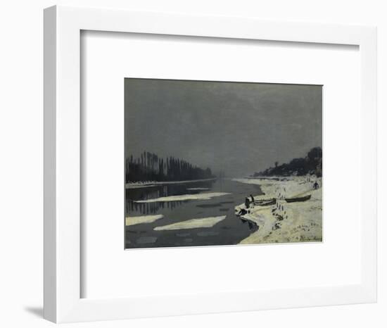 Ice Flows on the Seine at Bougival, Ca. 1870-Claude Monet-Framed Art Print