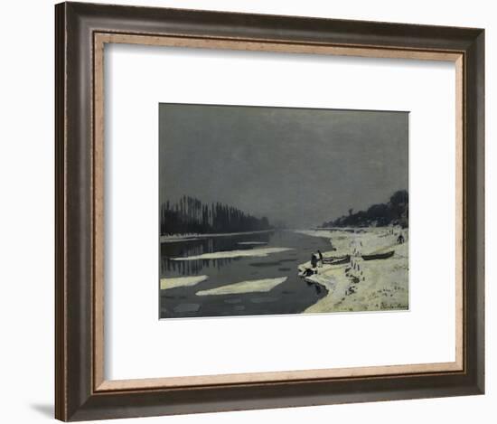 Ice Flows on the Seine at Bougival, Ca. 1870-Claude Monet-Framed Art Print