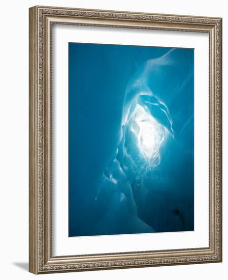 Ice Formation in Franz Josef Glacier, South Island, New Zealand-David Wall-Framed Photographic Print