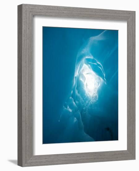 Ice Formation in Franz Josef Glacier, South Island, New Zealand-David Wall-Framed Photographic Print