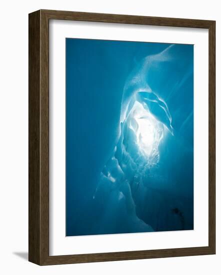 Ice Formation in Franz Josef Glacier, South Island, New Zealand-David Wall-Framed Photographic Print