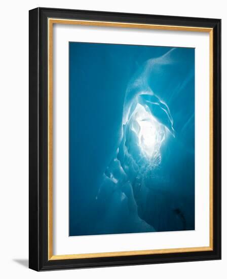 Ice Formation in Franz Josef Glacier, South Island, New Zealand-David Wall-Framed Photographic Print