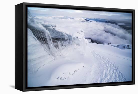 Ice Formations and Icicles on Cotopaxi Volcano, Cotopaxi National Park, Cotopaxi Province, Ecuador-Matthew Williams-Ellis-Framed Premier Image Canvas