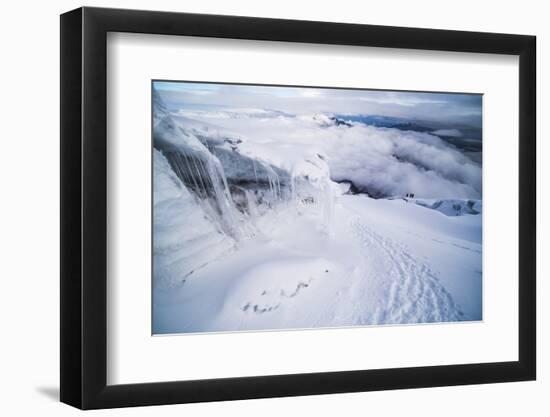 Ice Formations and Icicles on Cotopaxi Volcano, Cotopaxi National Park, Cotopaxi Province, Ecuador-Matthew Williams-Ellis-Framed Photographic Print