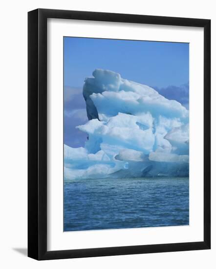 Ice Formed Under Pressure Appears Blue, Monaco Glacier, Leifdefjorden, Svalbard, Norway-Louise Murray-Framed Photographic Print