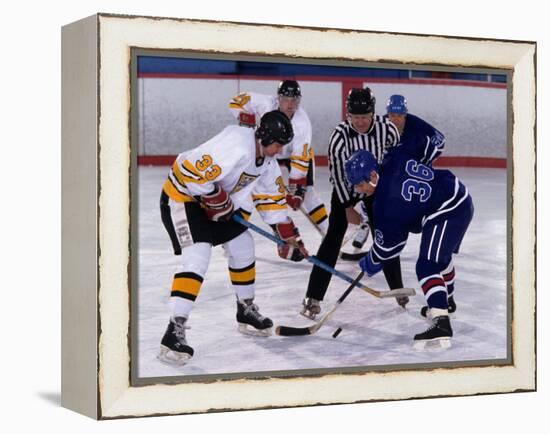 Ice Hockey Face Off, Torronto, Ontario, Canada-Paul Sutton-Framed Premier Image Canvas