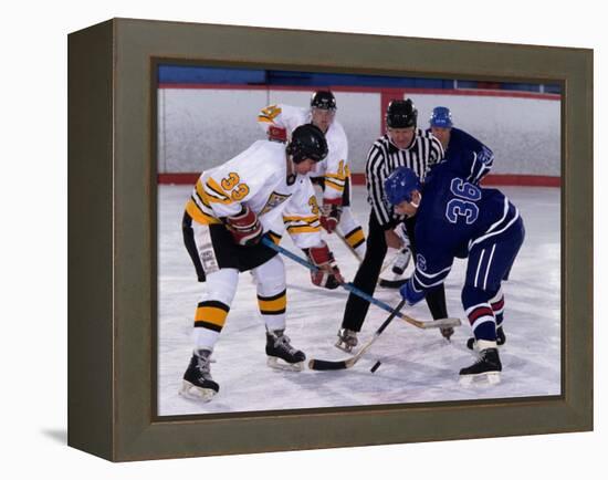 Ice Hockey Face Off, Torronto, Ontario, Canada-Paul Sutton-Framed Premier Image Canvas