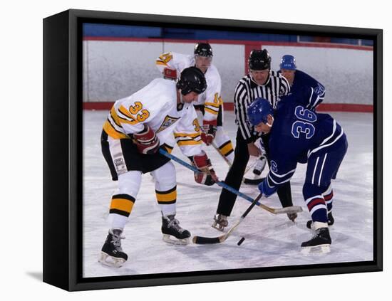 Ice Hockey Face Off, Torronto, Ontario, Canada-Paul Sutton-Framed Premier Image Canvas