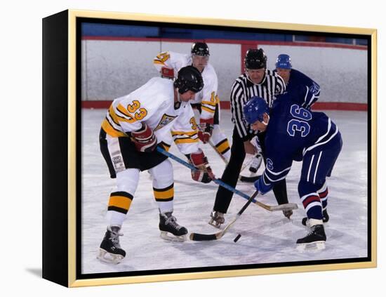 Ice Hockey Face Off, Torronto, Ontario, Canada-Paul Sutton-Framed Premier Image Canvas