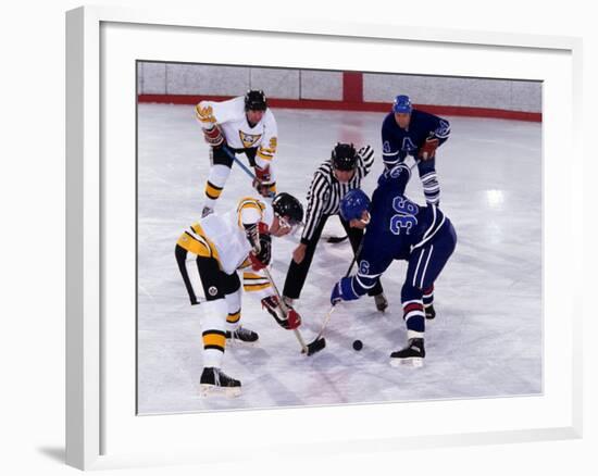 Ice Hockey Face Off, Torronto, Ontario, Canada-Paul Sutton-Framed Photographic Print