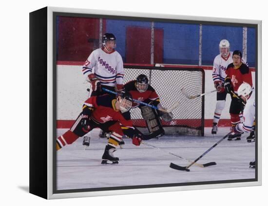 Ice Hockey Game Action-null-Framed Premier Image Canvas