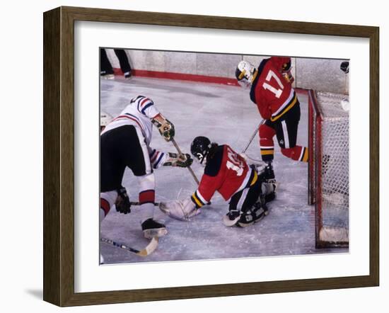 Ice Hockey Game Action-null-Framed Photographic Print