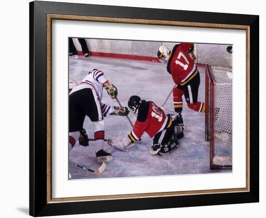 Ice Hockey Game Action-null-Framed Photographic Print