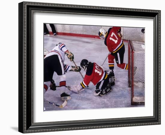 Ice Hockey Game Action-null-Framed Photographic Print