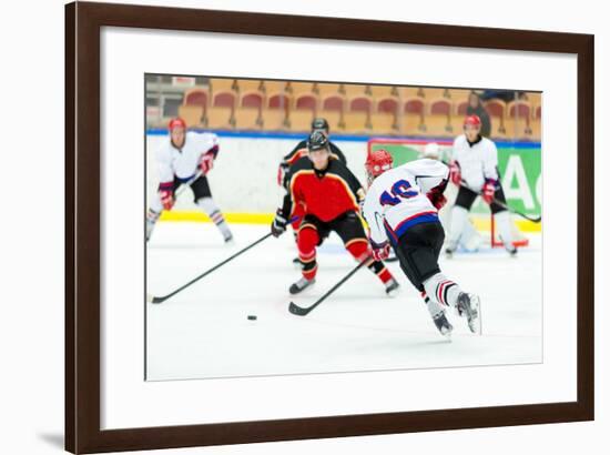 Ice Hockey Game-Robert Nyholm-Framed Photographic Print