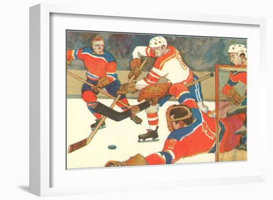 Ice Hockey Game-null-Framed Art Print