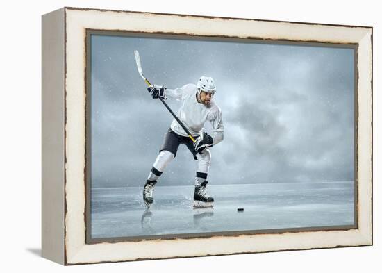 Ice Hockey Player on the Ice-yuran-78-Framed Premier Image Canvas