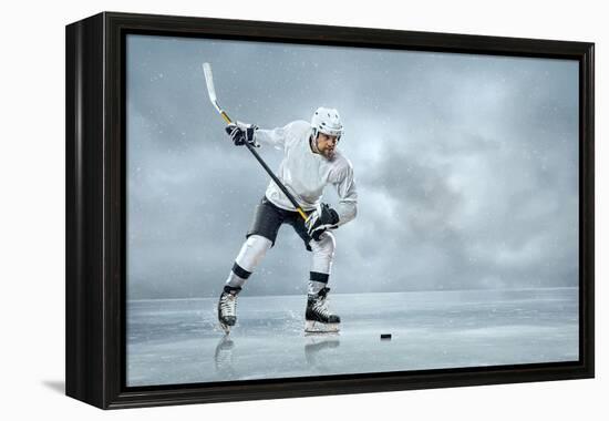 Ice Hockey Player on the Ice-yuran-78-Framed Premier Image Canvas