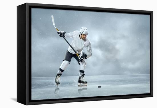 Ice Hockey Player on the Ice-yuran-78-Framed Premier Image Canvas