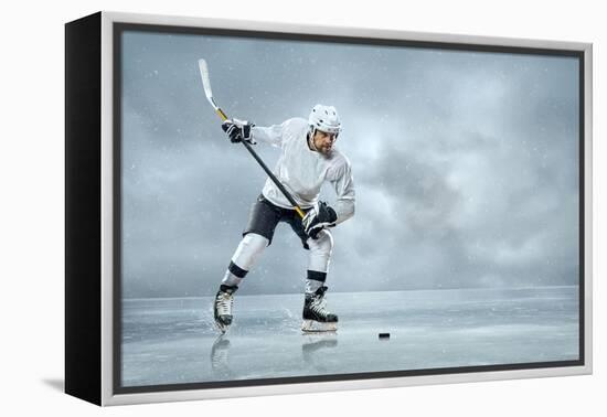 Ice Hockey Player on the Ice-yuran-78-Framed Premier Image Canvas