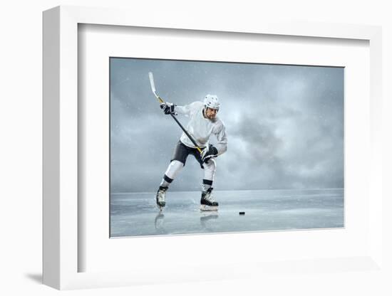 Ice Hockey Player on the Ice-yuran-78-Framed Premium Photographic Print