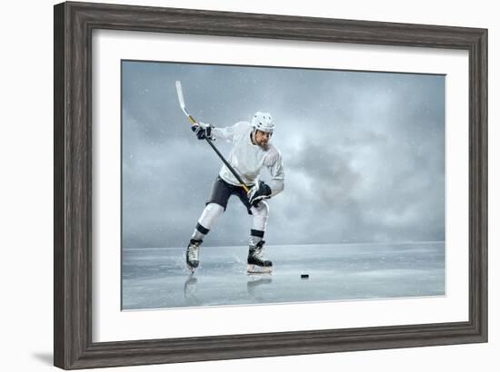 Ice Hockey Player on the Ice-yuran-78-Framed Photographic Print