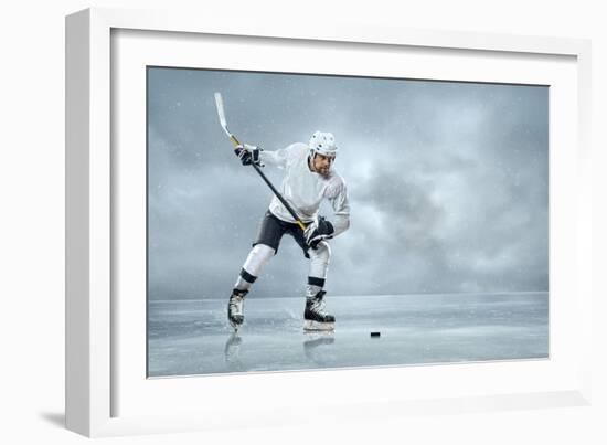 Ice Hockey Player on the Ice-yuran-78-Framed Photographic Print