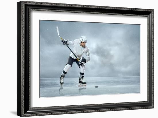 Ice Hockey Player on the Ice-yuran-78-Framed Photographic Print