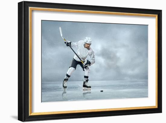 Ice Hockey Player on the Ice-yuran-78-Framed Photographic Print