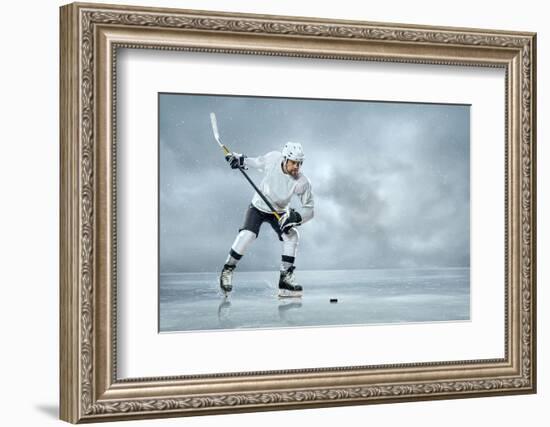 Ice Hockey Player on the Ice-yuran-78-Framed Photographic Print