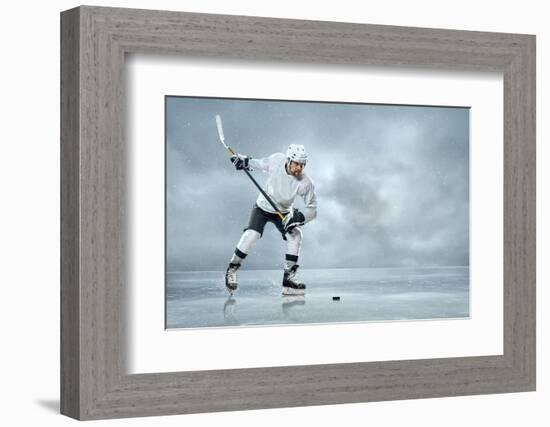 Ice Hockey Player on the Ice-yuran-78-Framed Photographic Print