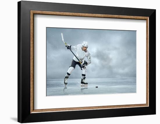 Ice Hockey Player on the Ice-yuran-78-Framed Photographic Print