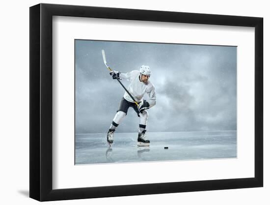 Ice Hockey Player on the Ice-yuran-78-Framed Photographic Print