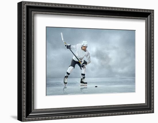 Ice Hockey Player on the Ice-yuran-78-Framed Photographic Print