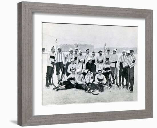 Ice-Hockey Team in St Petersburg, 1900s-Karl Karlovich Bulla-Framed Photographic Print